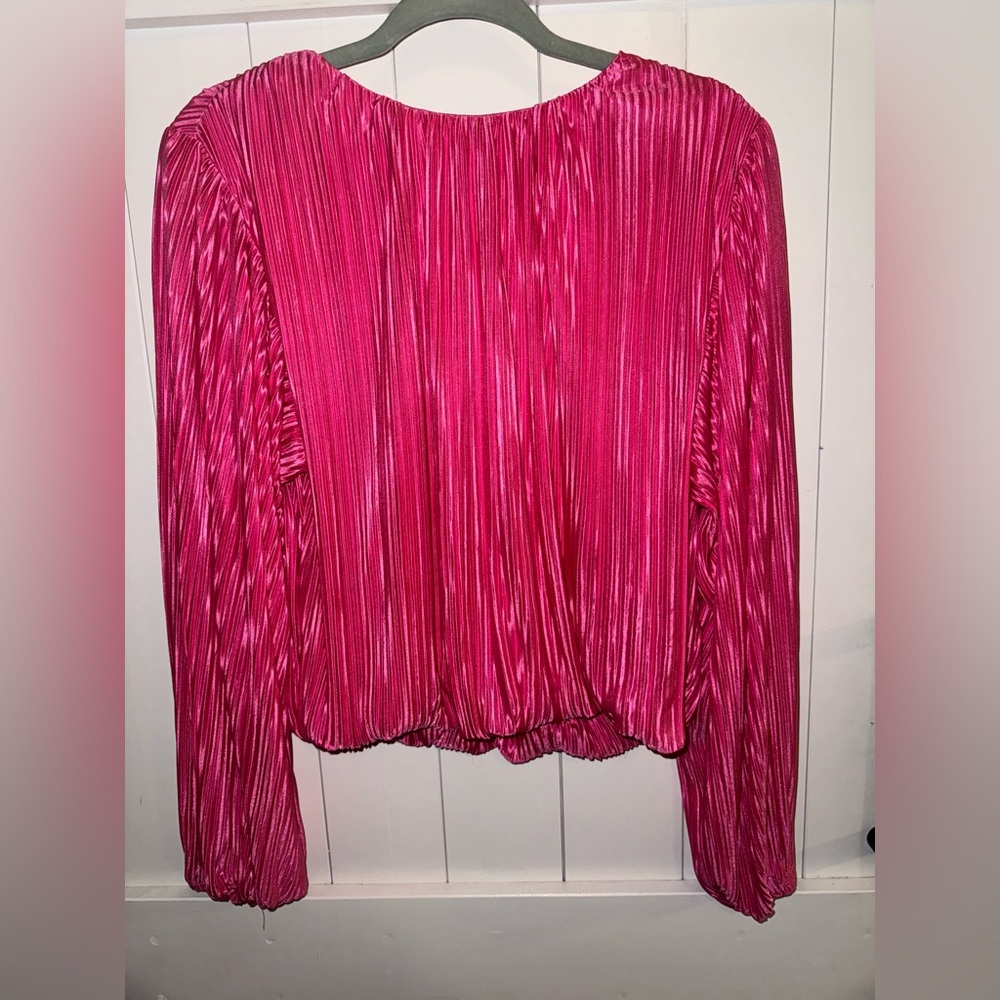 Flying Tomato Plisse Balloon Sleeve Top